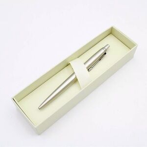 Parker Jotter Ballpoint Pen w/ Company Logo -Stainless Steel/Blue…